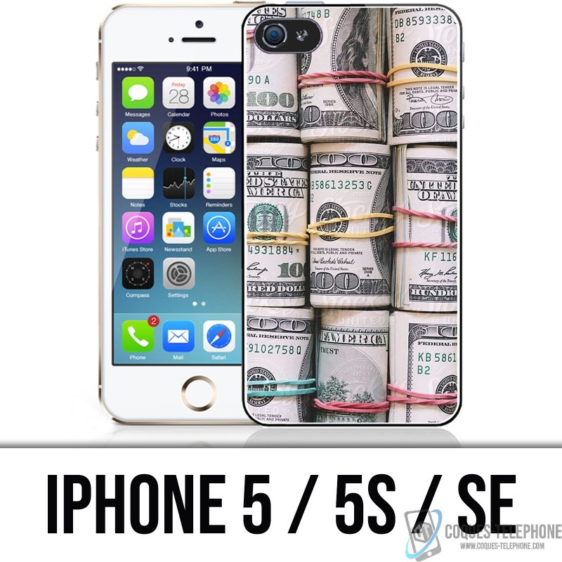 iPhone 5 / 5S / SE Custodia - Dollari Biglietti rotoli di biglietti