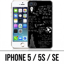 Coque iPhone 5 / 5S / SE - E égale MC 2 tableau noir