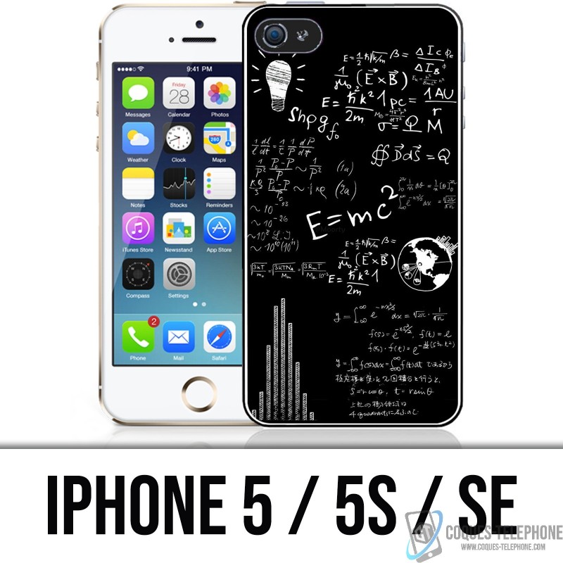 Case iPhone 5 / 5S / SE - E equals MC 2 blackboard