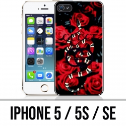 Funda iPhone 5 / 5S / SE - Rosas de serpiente de Gucci