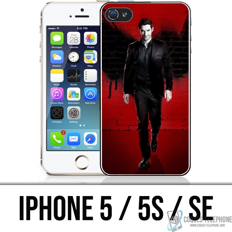 Coque iPhone 5 / 5S / SE - Lucifer ailes mur