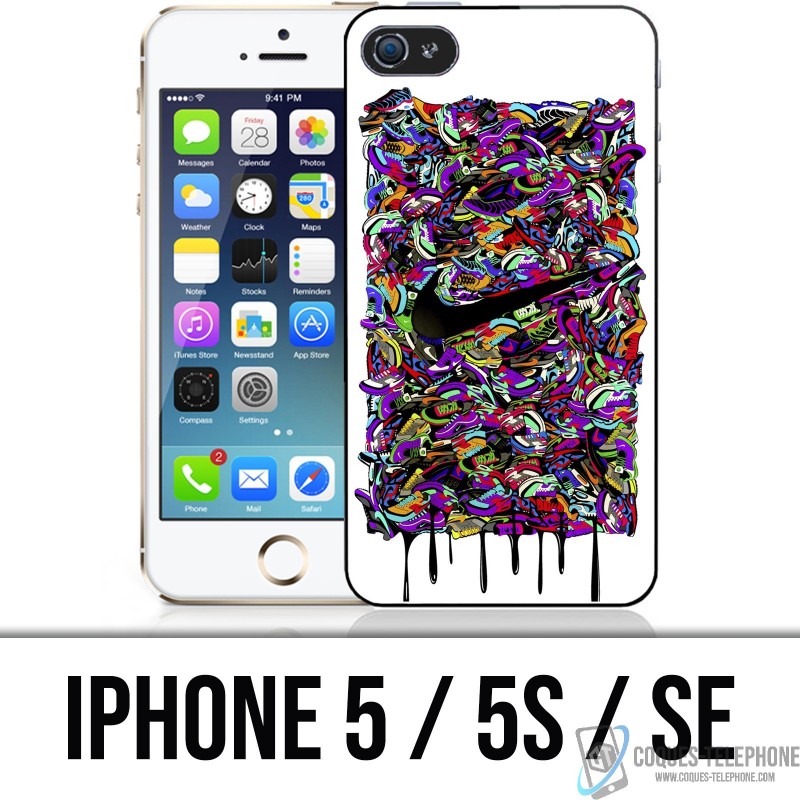 Coque iPhone 5 / 5S / SE - Nike Sneakers Art