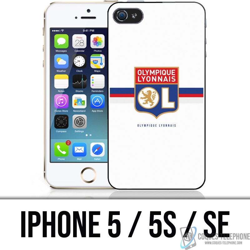 Coque iPhone 5 / 5S / SE - OL Olympique Lyonnais logo bandeau
