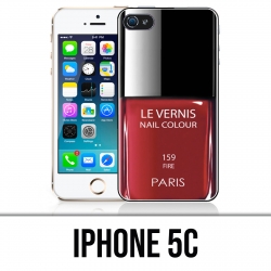 Coque iPhone 5C - Vernis Paris Rouge