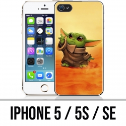 Coque iPhone 5 / 5S / SE - Star Wars baby Yoda Fanart