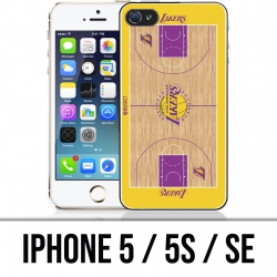 Coque iPhone 5 / 5S / SE - Terrain besketball Lakers NBA