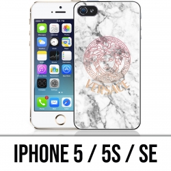 Funda iPhone 5 / 5S / SE - Versace mármol blanco