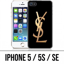 iPhone 5 / 5S / SE Custodia - YSL Yves Yves Saint Laurent Gold Logo d'oro
