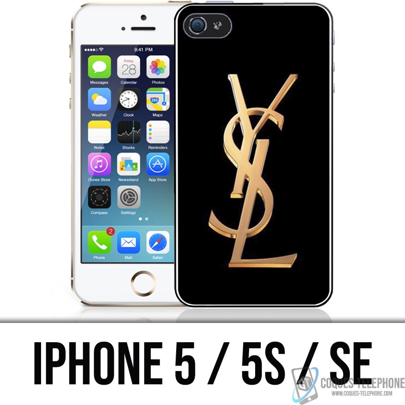 Funda iPhone 5 / 5S / SE - Logotipo de oro de YSL Yves Saint Laurent