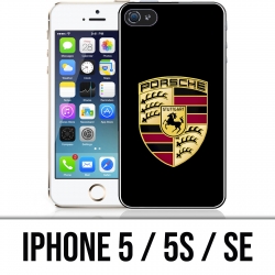 Custodia per iPhone 5 / 5S / SE - Porsche Logo Nero