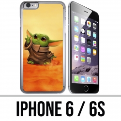 Coque iPhone 6 / 6S - Star Wars baby Yoda Fanart