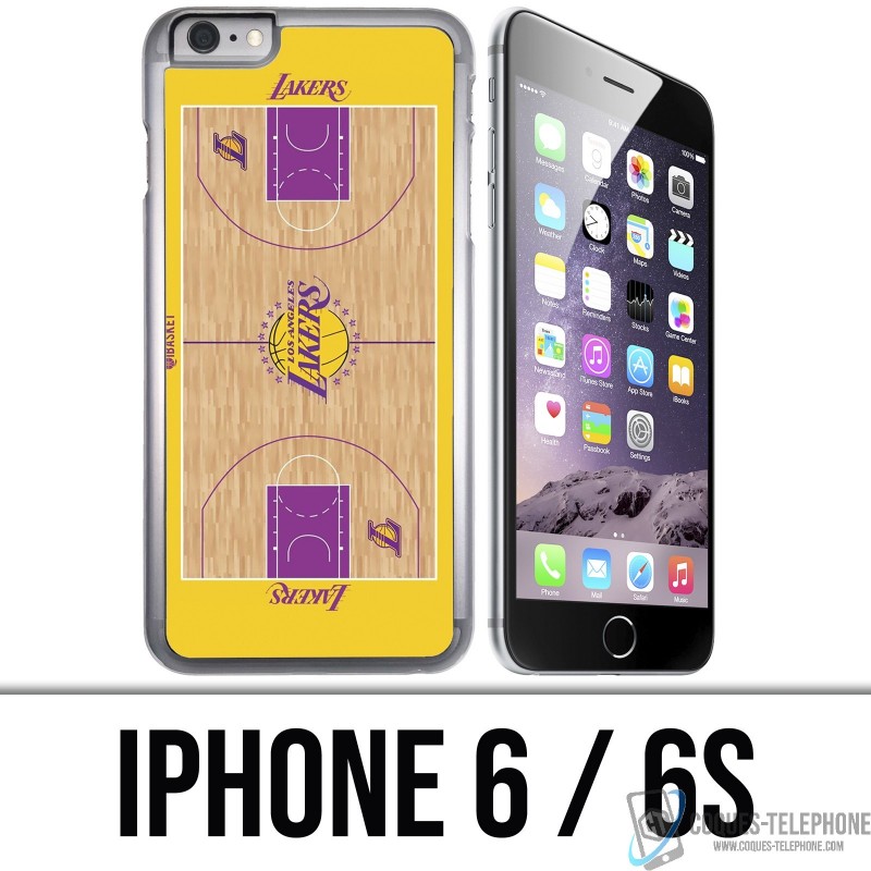 Coque iPhone 6 / 6S - Terrain besketball Lakers NBA