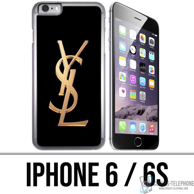 Funda iPhone 6 / 6S - Logotipo de oro de YSL Yves Saint Laurent