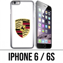 Funda iPhone 6 / 6S - Logotipo Porsche blanco
