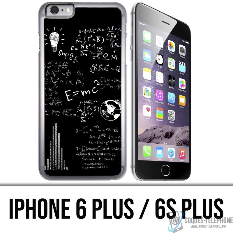 Coque iPhone 6 PLUS / 6S PLUS - E égale MC 2 tableau noir