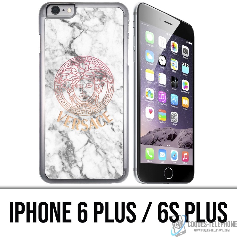 iPhone Tasche 6 PLUS / 6S PLUS - Versace Marmor weiß