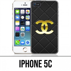 Custodia per iPhone 5C - Logo in pelle Chanel