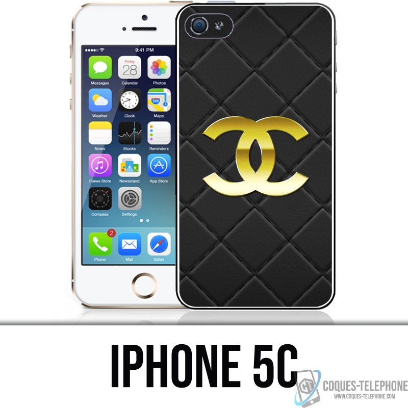 Funda iPhone 5C - Logotipo de piel de Chanel
