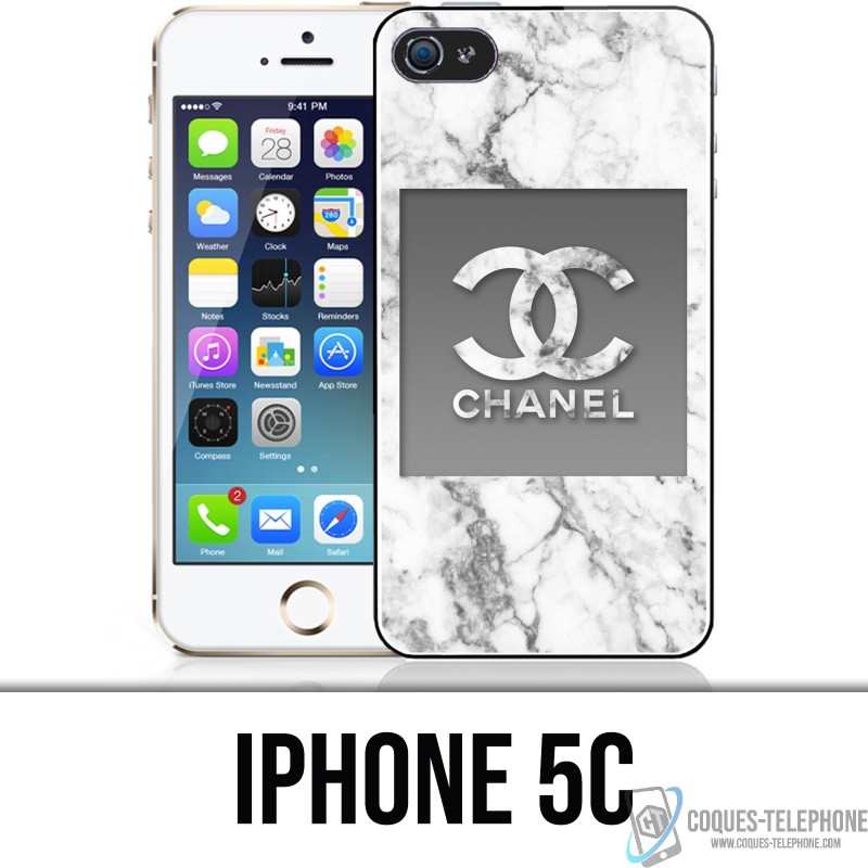 Coque iPhone 5C - Chanel Marbre Blanc