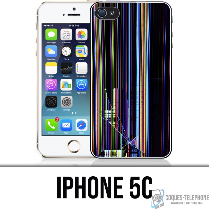 Coque iPhone 5C - Écran cassé