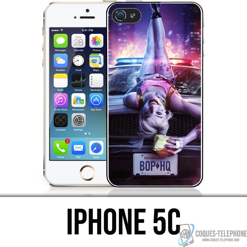 Custodia per iPhone 5C - Harley Quinn Quinn uccelli rapaci cappuccio