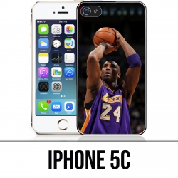 Coque iPhone 5C - Kobe Bryant tir panier Basketball NBA