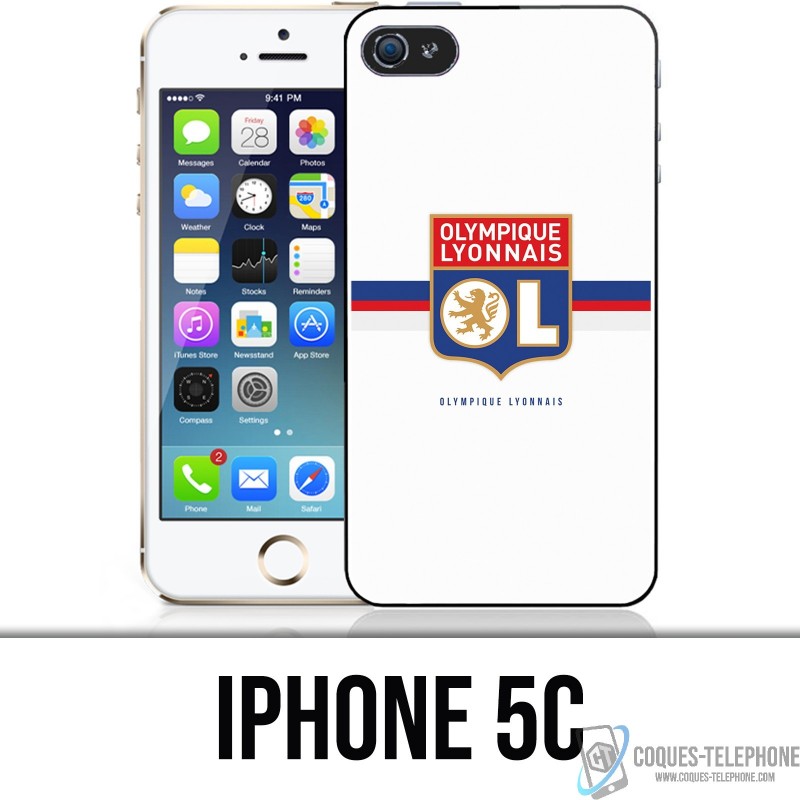 Coque iPhone 5C - OL Olympique Lyonnais logo bandeau