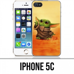 Custodia per iPhone 5C - Star Wars bambino Yoda Fanart