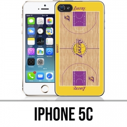 Coque iPhone 5C - Terrain besketball Lakers NBA