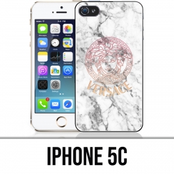 Coque iPhone 5C - Versace marbre blanc
