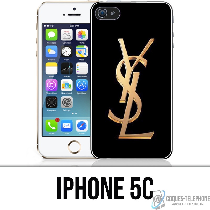 Funda iPhone 5C - Logotipo de oro de YSL Yves Saint Laurent