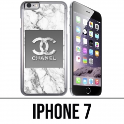 Coque iPhone 7 - Chanel Marbre Blanc