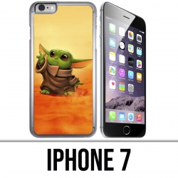 Funda iPhone 7 - Star Wars baby Yoda Fanart