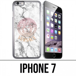 iPhone 7 Case - Versace weißer Marmor
