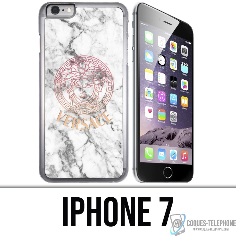 Custodia per iPhone 7 - Versace marmo bianco
