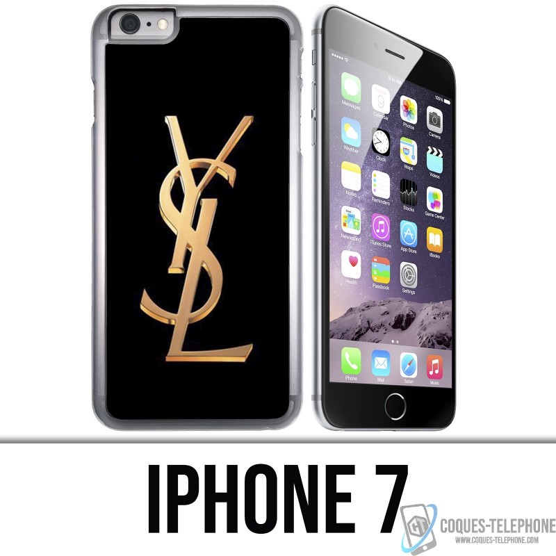Coque iPhone 7 - YSL Yves Saint Laurent Gold Logo