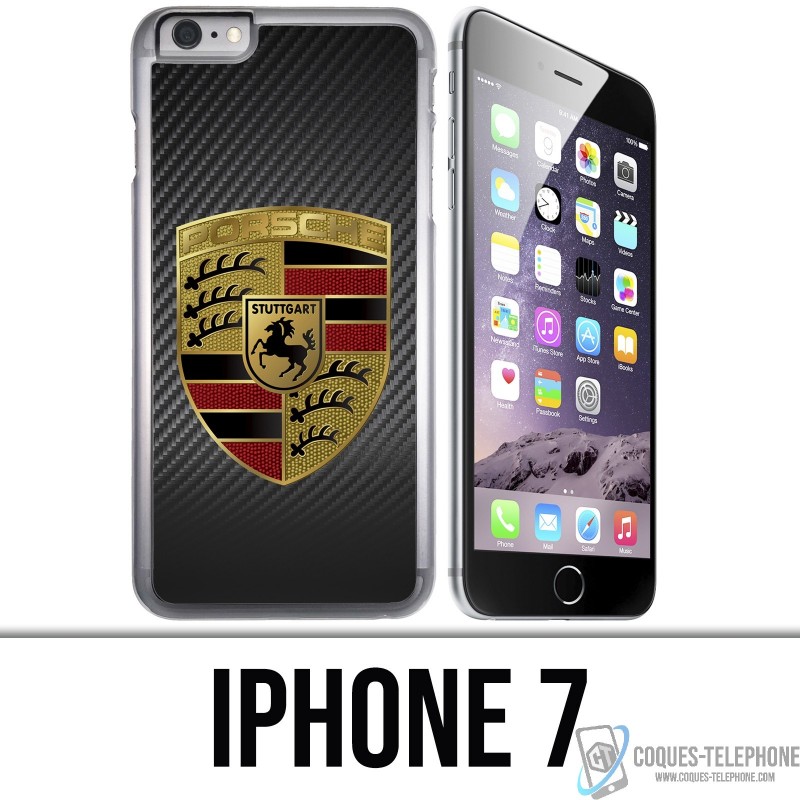 Funda iPhone 7 - Logotipo de carbono de Porsche