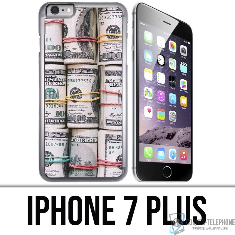 Coque iPhone 7 PLUS - Billets Dollars rouleaux