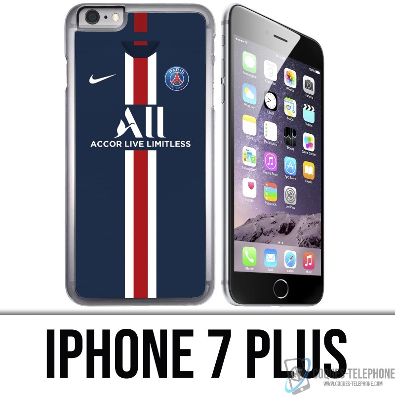 Coque iPhone 7 PLUS - Maillot PSG Football 2020