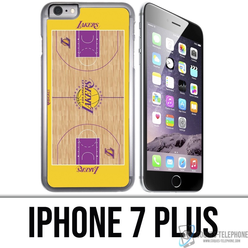 Coque iPhone 7 PLUS - Terrain besketball Lakers NBA