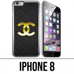 Custodia per iPhone 8 - Logo in pelle Chanel