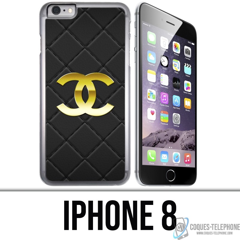 Case for iPhone 8 : Chanel Logo Cuir