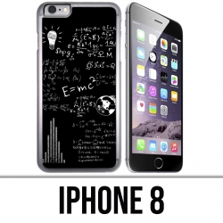 Coque iPhone 8 - E égale MC 2 tableau noir
