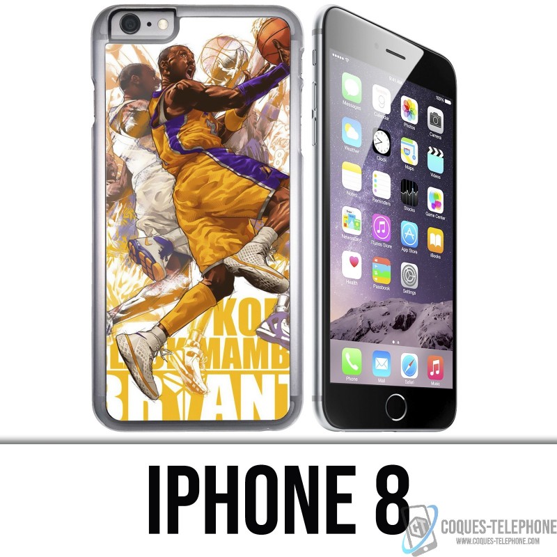 Coque iPhone 8 - Kobe Bryant Cartoon NBA