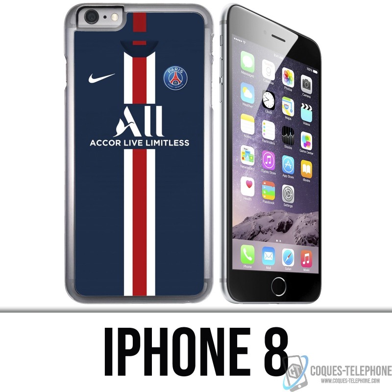 Coque iPhone 8 - Maillot PSG Football 2020