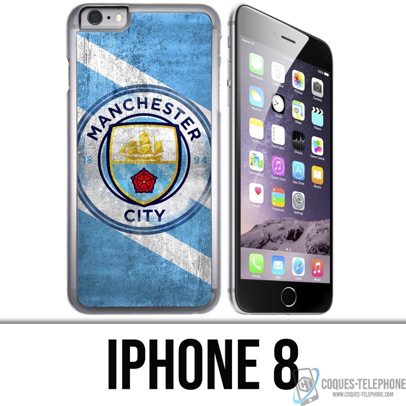 Coque iPhone 8 - Manchester Football Grunge