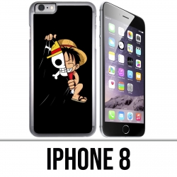 Coque iPhone 8 - One Piece baby Luffy Drapeau