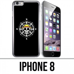 Funda iPhone 8 - Logotipo de la brújula de una pieza