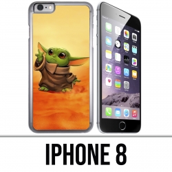 Coque iPhone 8 - Star Wars baby Yoda Fanart