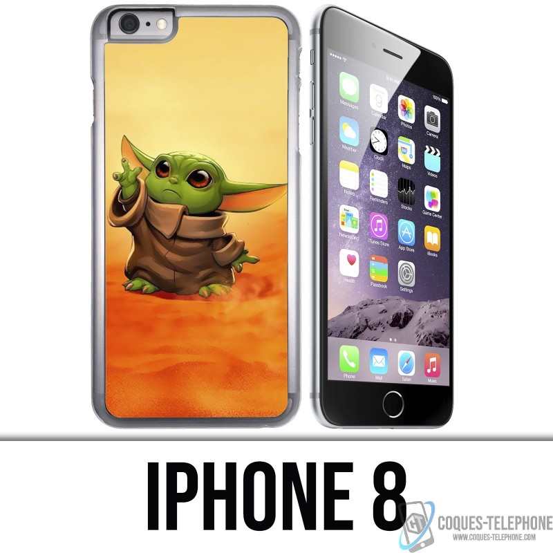iPhone 8 Case - Star Wars-Baby Yoda Fanart